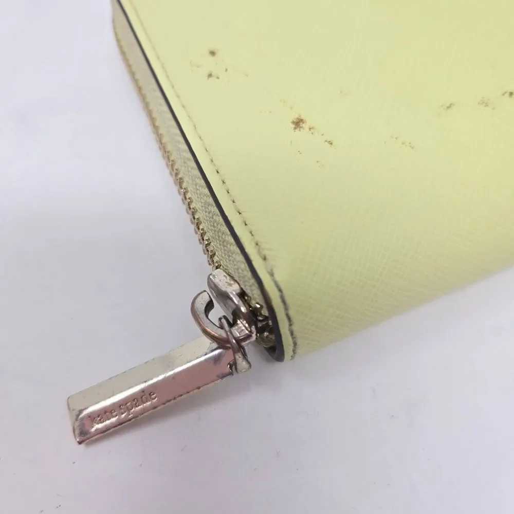 KATE‎ SPADE Pre-Loved Light Lime Green Zipper Top Wallet